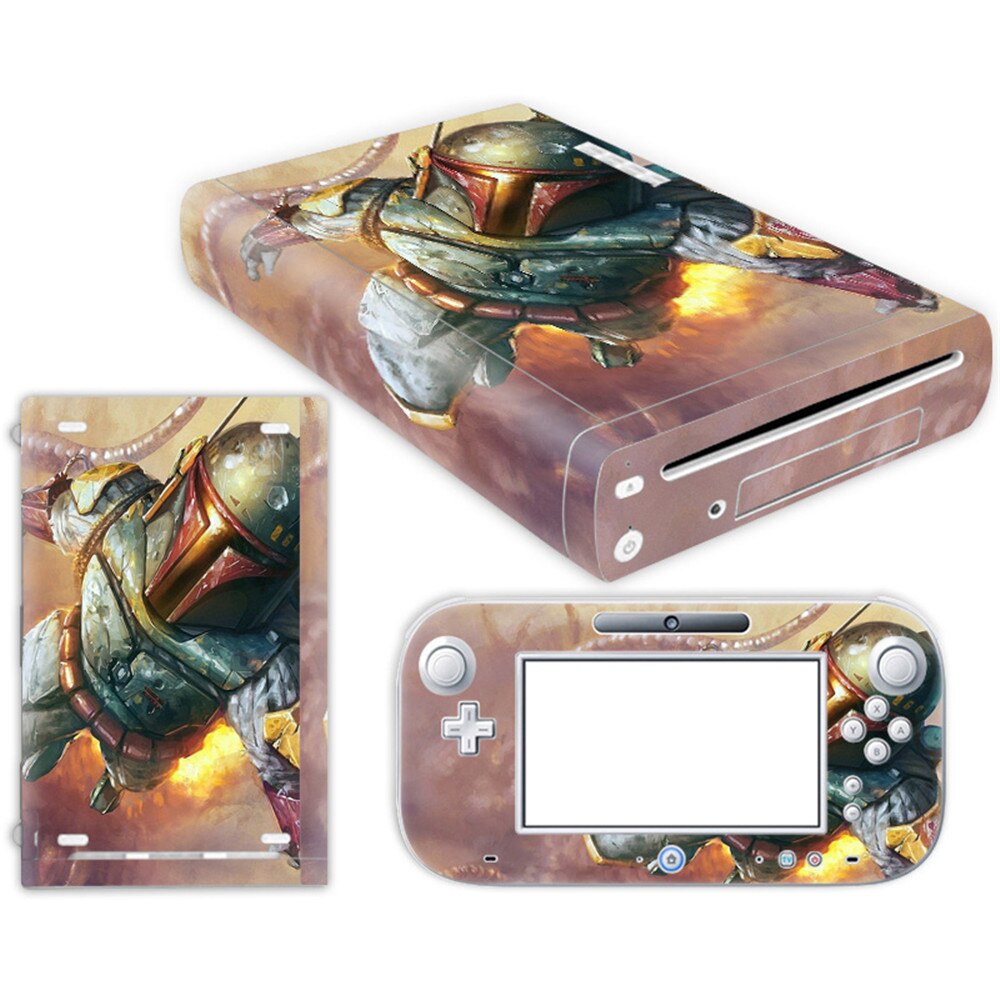 PVC printing skin vinyl stickers for wii u console and controller: TN-WiiU-0349