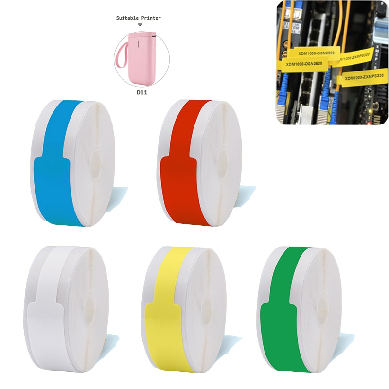 Label Tape for Niimbot D11/D61 - Communication & Network Cable Labels - Compatible Printer Tape
