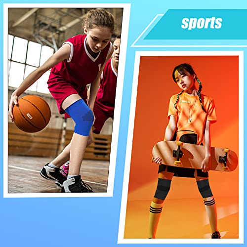 1 par de rodilleras deportivas para niños, coderas, muñequeras, tobilleras, rodilleras para niños y niñas, para deportes de baloncesto y voleibol