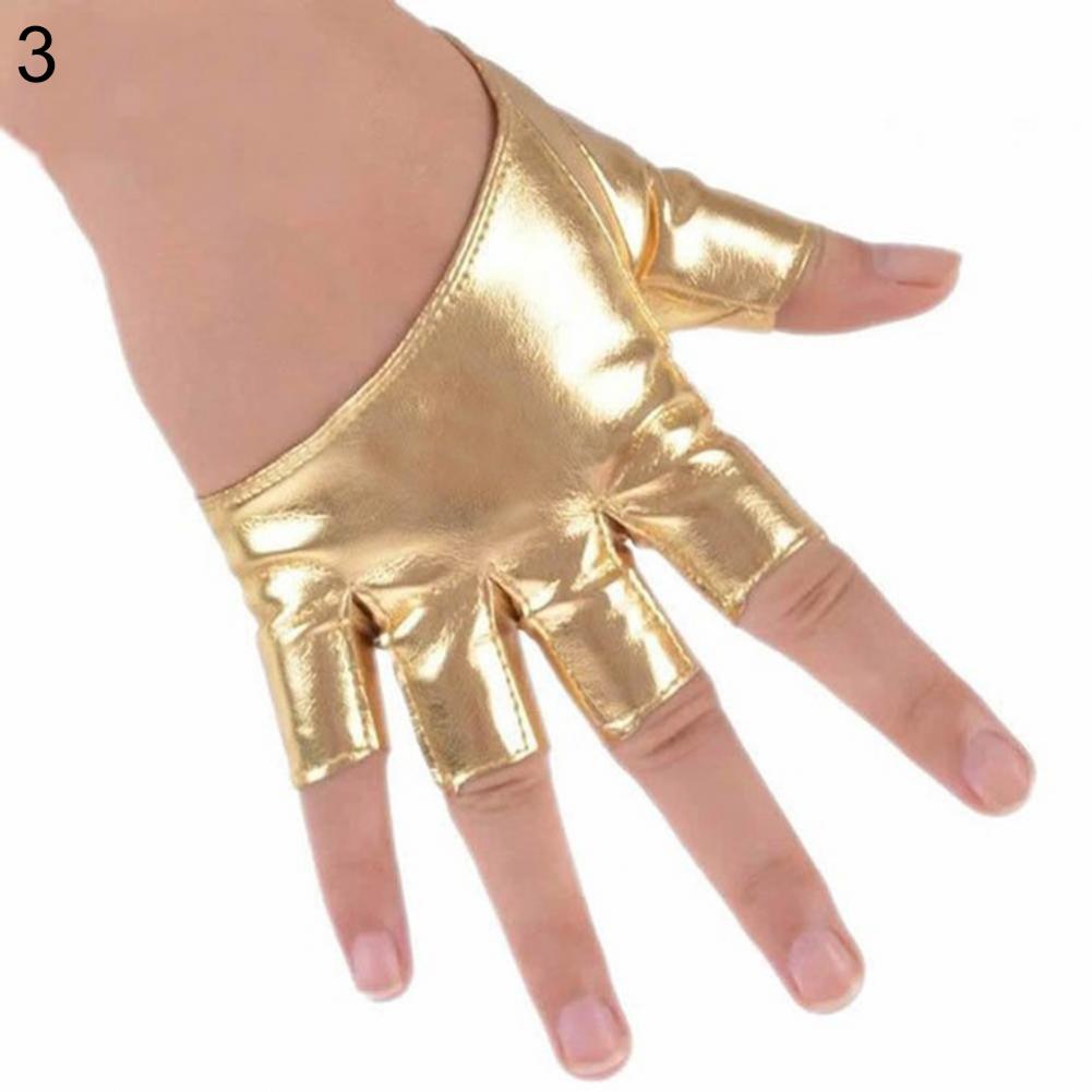 Gloves Women Ladies Half Finger Faux Leather Short-Figures Gloves Half Palm