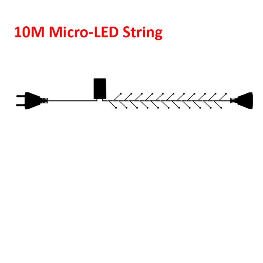 Kerst gordijn led string lichtgevende slinger ijspegel 10m 220v /110v led string voor kerst bruiloft feest decoratie verlichting: 10m / Warm wit / 110v amerikaanse stekker