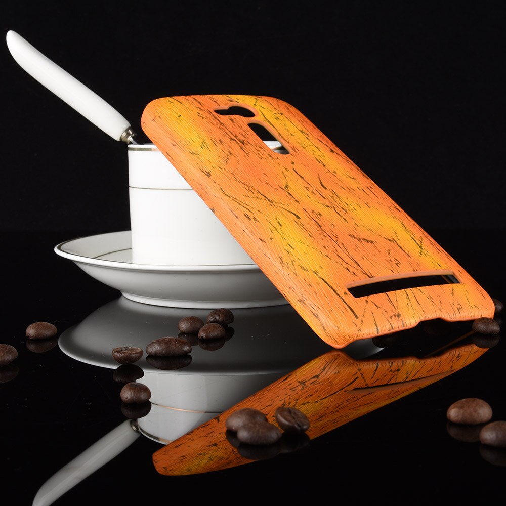 Neue Für Asus Zenfone Gehen ZB500KL Fall 5,0 zoll PU Holz leder korn handy holster Für Asus ZB500KL shell telefon-beutel-abdeckung