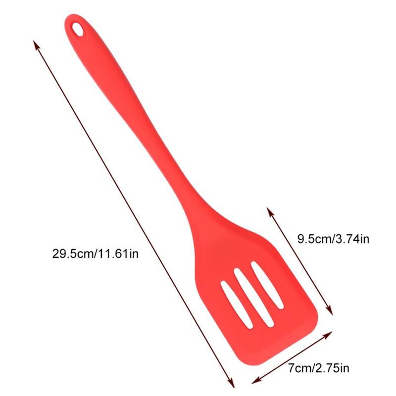 Silicone Turner Spatula Heat-Resistant Egg Fish Meat Vegetable Frying Stirring Slotted Spatulas Kitchen Cooking Utensils