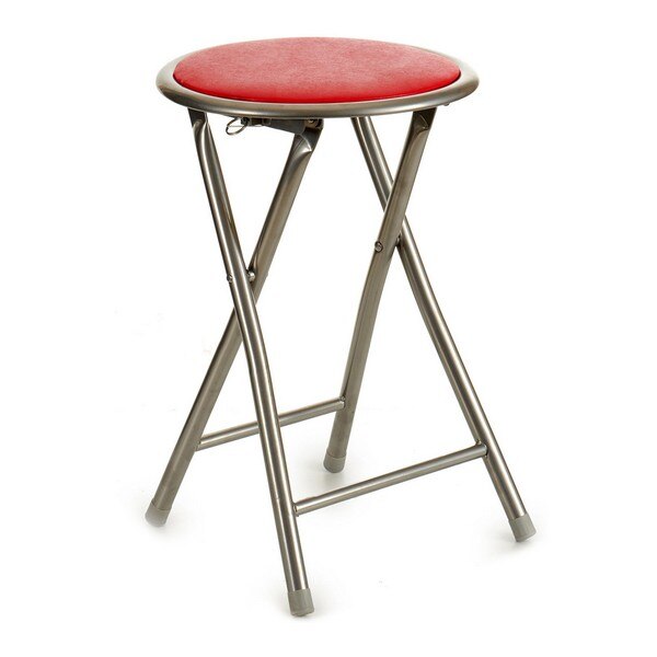 Tabouret pliant rouge (30x46x30 cm)