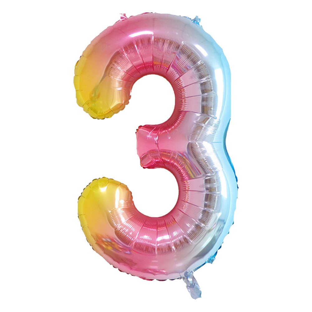 40" Giant Foil Number 0 1 2 3 Gradient Balloons Birthday Age Party Wedding Decor HTML: 3A