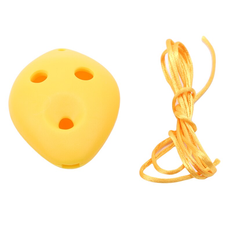 Dropshipping del regalo fatto a mano di plastica degli strumenti musicali dell'abs di chiave di Ocarina soprano C degli accessori di Ocarina: giallo