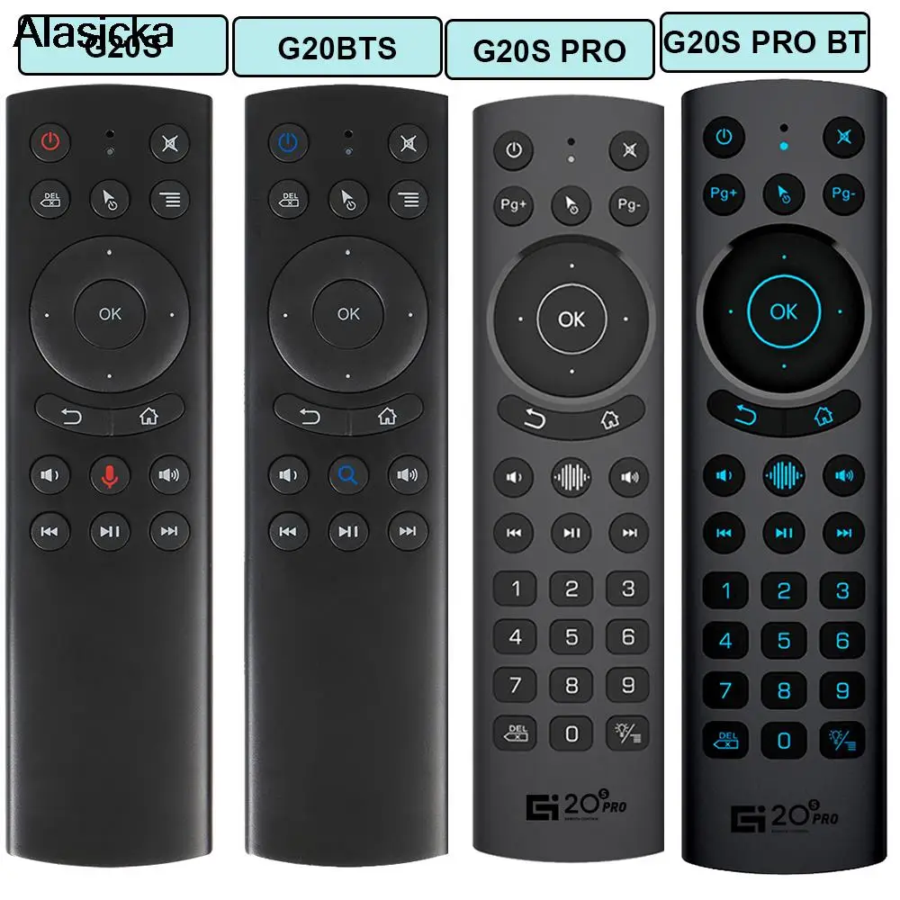 G20S PRO Inteligentny pilot głosowy 2.4G Bezprzewodowy podświetlany żyroskop BT5.0 Air Mouse Nauka na podczerwień dla Android TV Box G20 BTS Plus