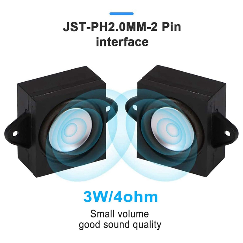 2 stück 4- ohm -3- watt-lautsprecher für arduino, mini-lautsprecher mit einem gehäuse, breitbandlautsprecher, tragbarer lautsprecher