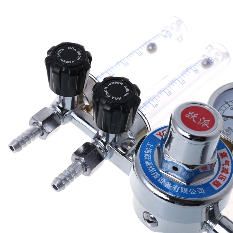 AR/CO2 Regulator Welding Gas Pressure Reducing Valve Pressure Reducer Dual Pipe