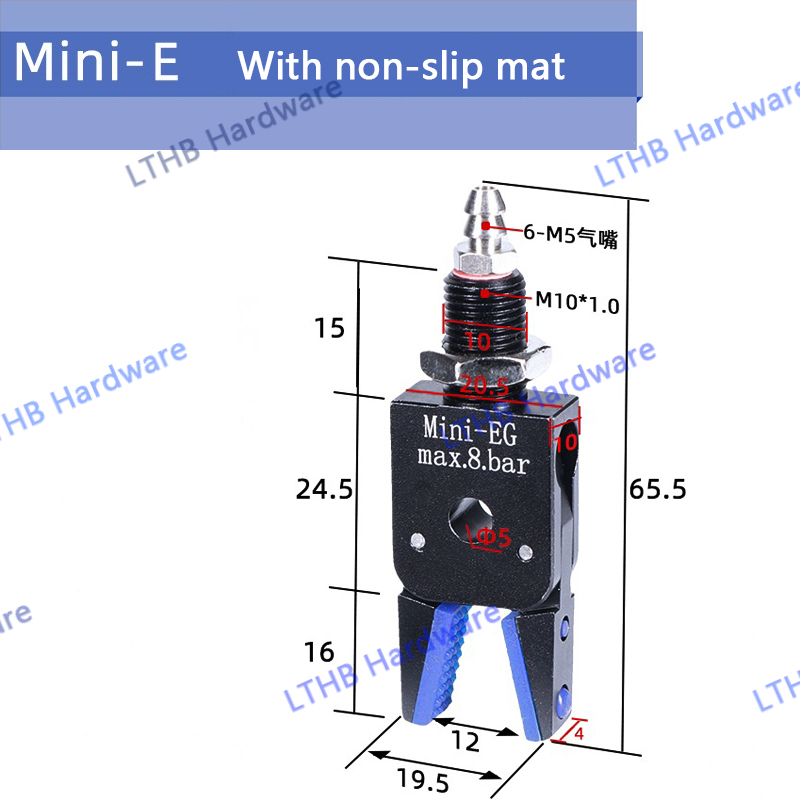 Pneumatische Grijper Manipulator Armatuur voor Spuitgieten Grijpen Met Sensor Schakelaar Water Uitloop Clip Robot Arm Arm Armatuur Cilinder: Beige