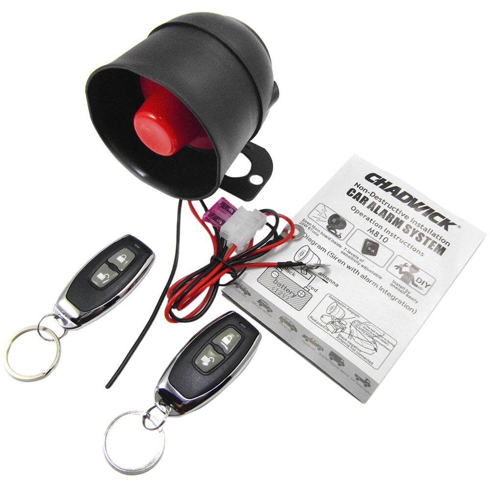 Car High Power Siren Security Alarm System Remote Control 12V Anti-theft