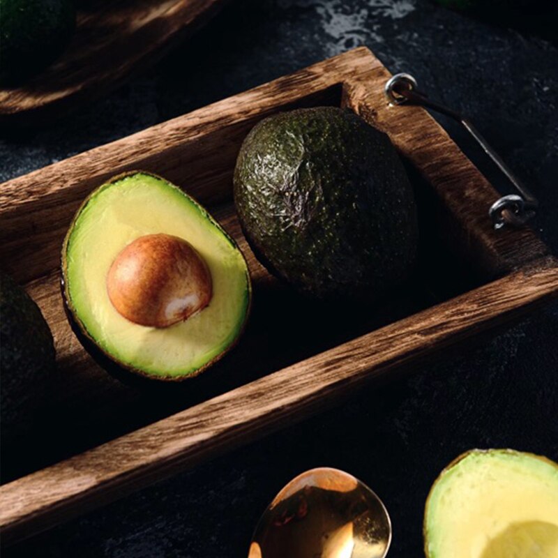 Log Tray Rectangular Wooden Tea Solid Wood Hotel Dinner Coffee Serving Dessert Bread Snack Fruit Tray Storage Decorative