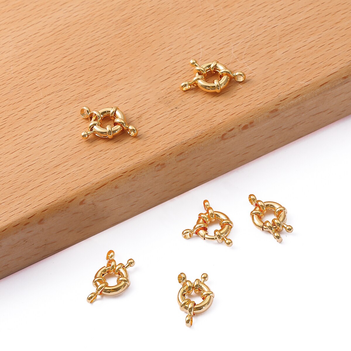 18K 1Pc 11Mm Koper Sailor Sluitingen Connectors Voor Armband Ketting Chain Diy Sieraden Maken Vinden 051