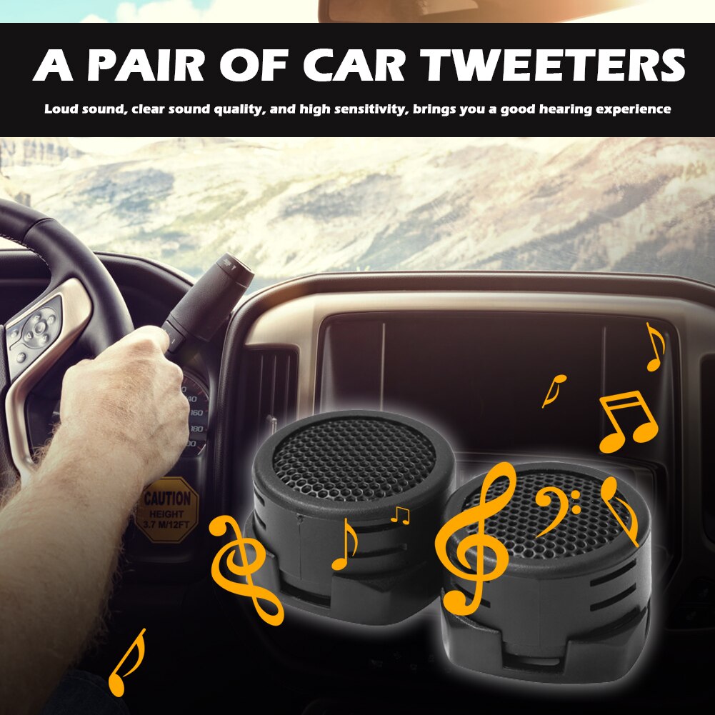 TP-005A Car Tweeters Mini Treble Loudspeakers High Frequency Car Stereo Audio Speakers 12V DC 2 Pack 36x20mm Auto Parts