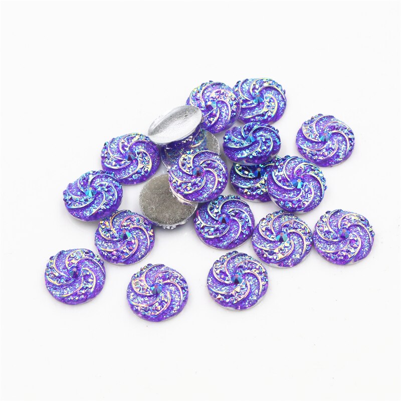 40pcs 12mm Mix Colors Windmill Style Flat back Resin Cabochon For Bracelet Earrings accessories: G1-06