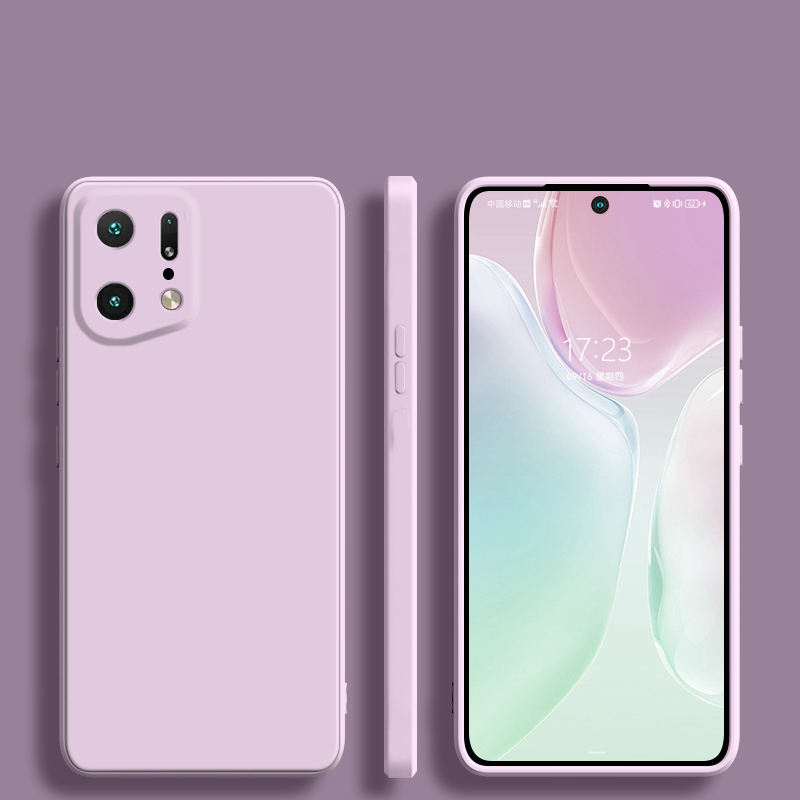 Coque souple en Silicone pour OPPO Find X5 Pro, étui de téléphone liquide: Purple