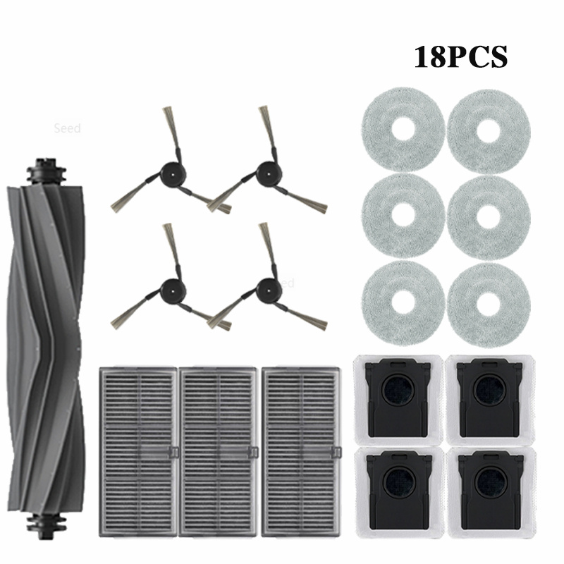 Dreame L40 ultra / X40 Ultra Robot Vacuum Accessories Dust Bags Mop Main Side Brushes Cloths HEPA Filters Spare Parts: Red