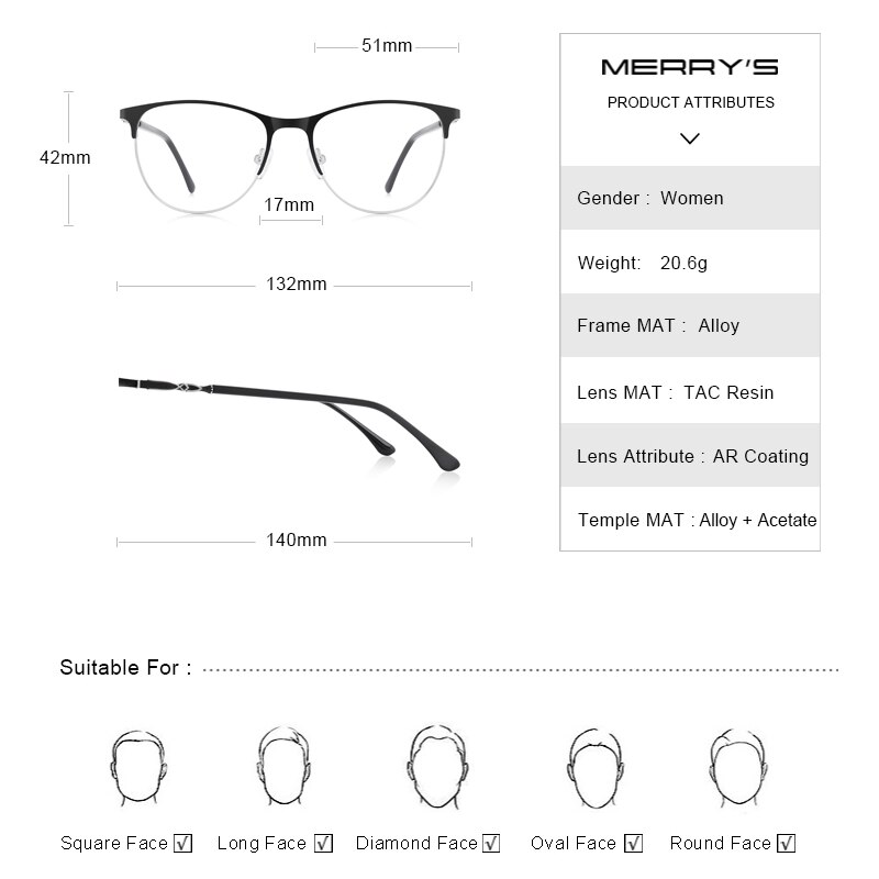 MERRYS DESIGN kobiety Retro oprawki do okularów kocie oczy damskie modne okulary korekcyjne okulary optyczne S2116