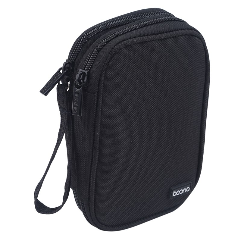 Gadget organizer bag bærbar digital kabel bag elektronikk tilbehør oppbevaring bæreveske veske for usb harddisk power bank: Svart