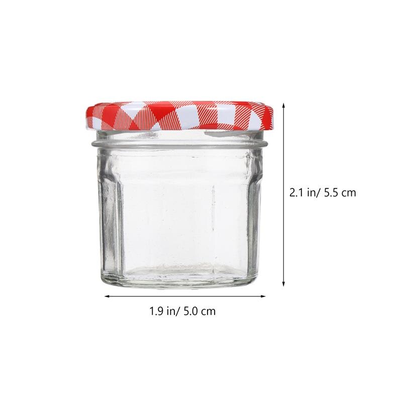 Tarros de cristal para guardar miel, botellas selladas con tapa, Color aleatorio, 12 Uds., 50ML, 100ML