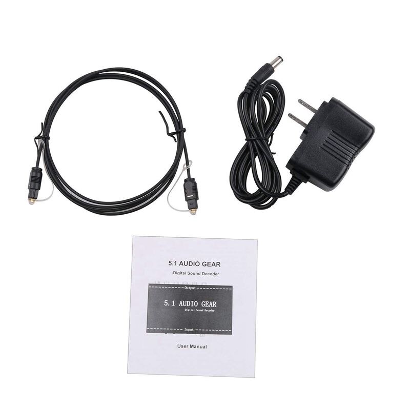 5.1 o versnellingen 2 in 1 5.1 kanaals  ac3/ dts 3.5mm o versnelling digitale surround sound decoder stereo (l/r) signalen decoder hd-speler