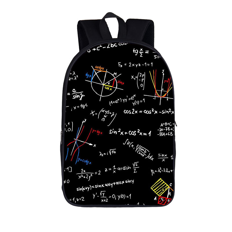 Science Experiment / Math Formule Rugzak Kinderen Schooltassen Voor Tiener Jongens Meisjes Dagrugzak Vrouwen Mannen Rugzak Kids Boek Tas: 16mathcw07
