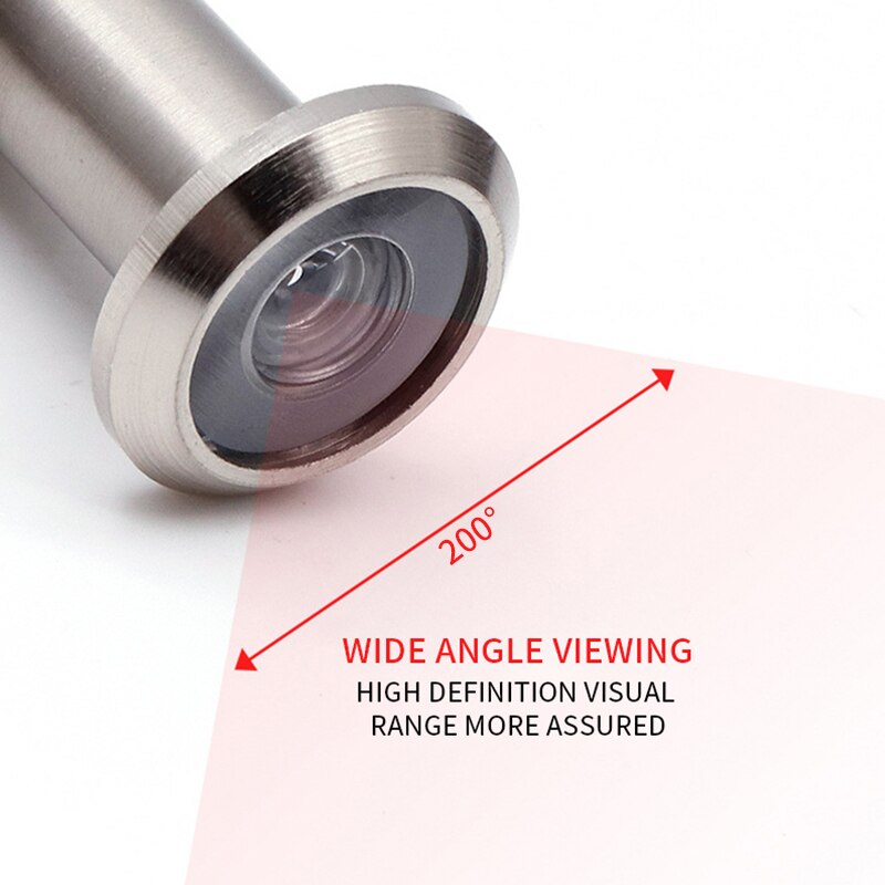 Door Viewer 200 Degree Wide Angle Peephole Security Hidden Door Adjustable Glass Lens Anti-theft door cat eye Hardware Tools
