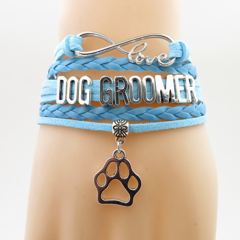 Infinity Liefde Maine Coon Kat Mom Armband Pet Charm Vrouwen En Mannen Armbanden: Blue