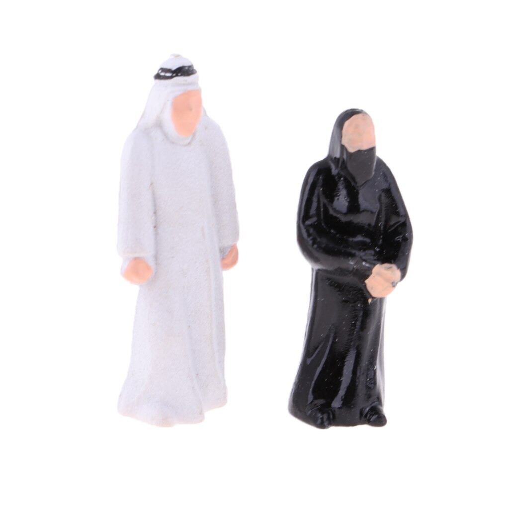 20Pcs Plastic Unpainted 1:50 Scale Model Figures People Arabian Arabs Models