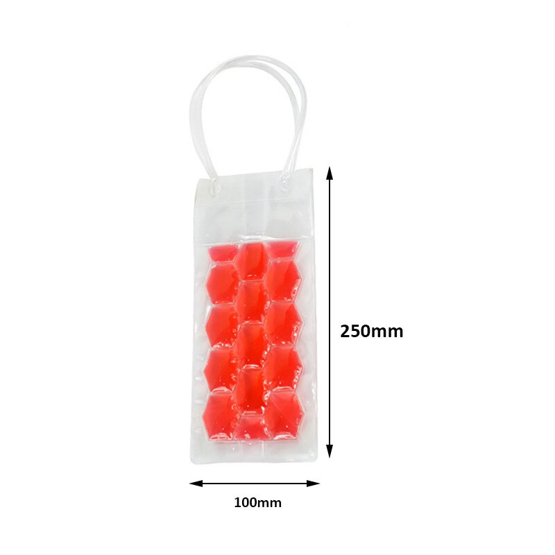 1Pc Pvc Wijn Fles Vriezer Bag Champagne Koeler Bier Cooling Gel Ijs Carrier Houder Met Handvatten Draagbare Drank Ijs-Koude Gereedschap