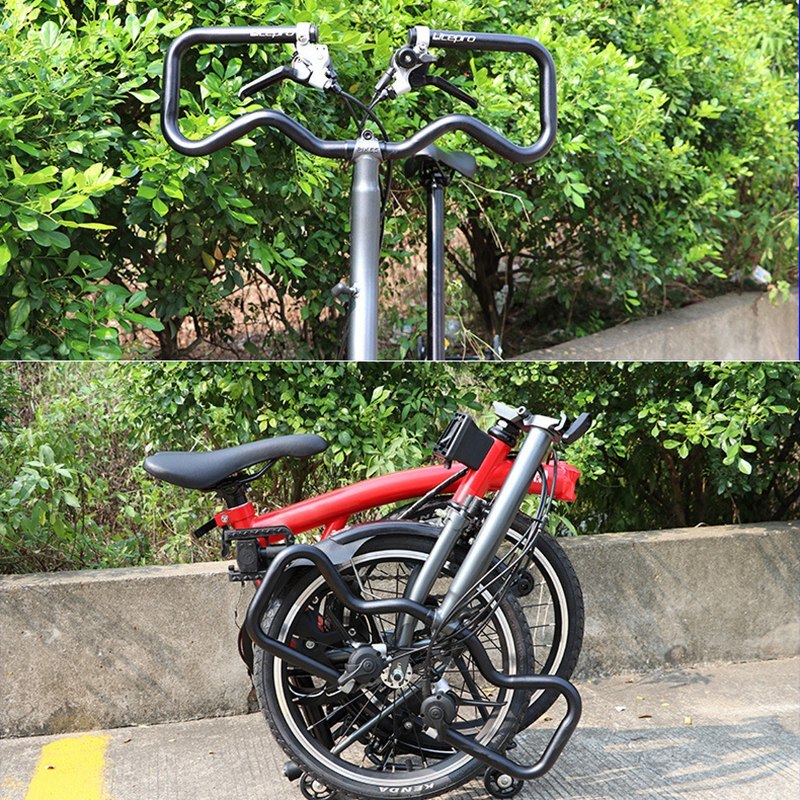 Litepro Folding Bike 25.4X490MM P Handlebar for Brompton Ultralight Aluminum Alloy Handle Butterfly Bar