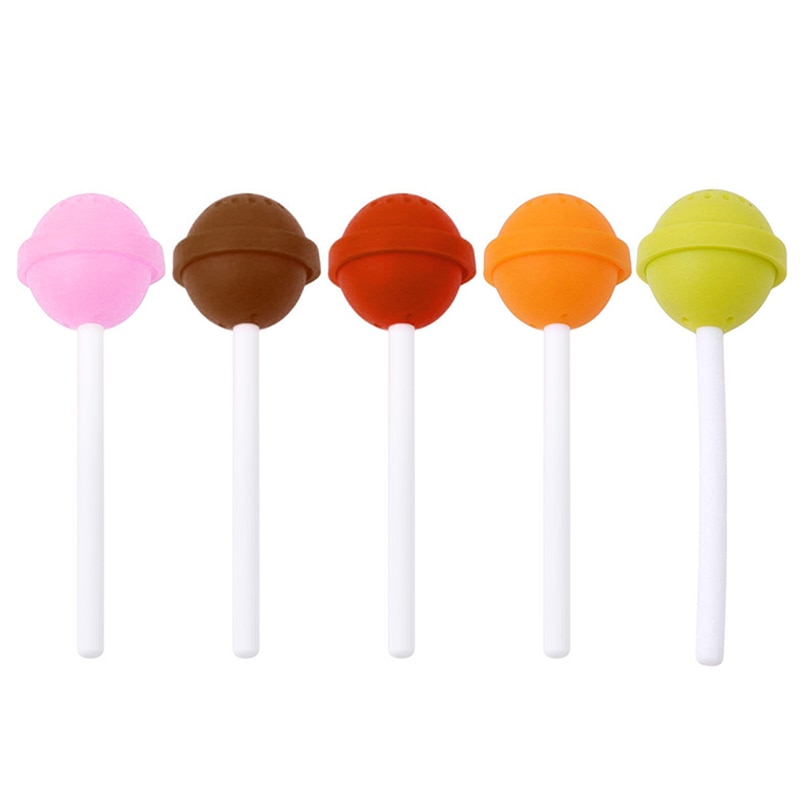 1pc sucette forme silicone doux thé infuseur bonbons sucette feuilles mobiles tasse crépine tasse plus raide pour thé et café
