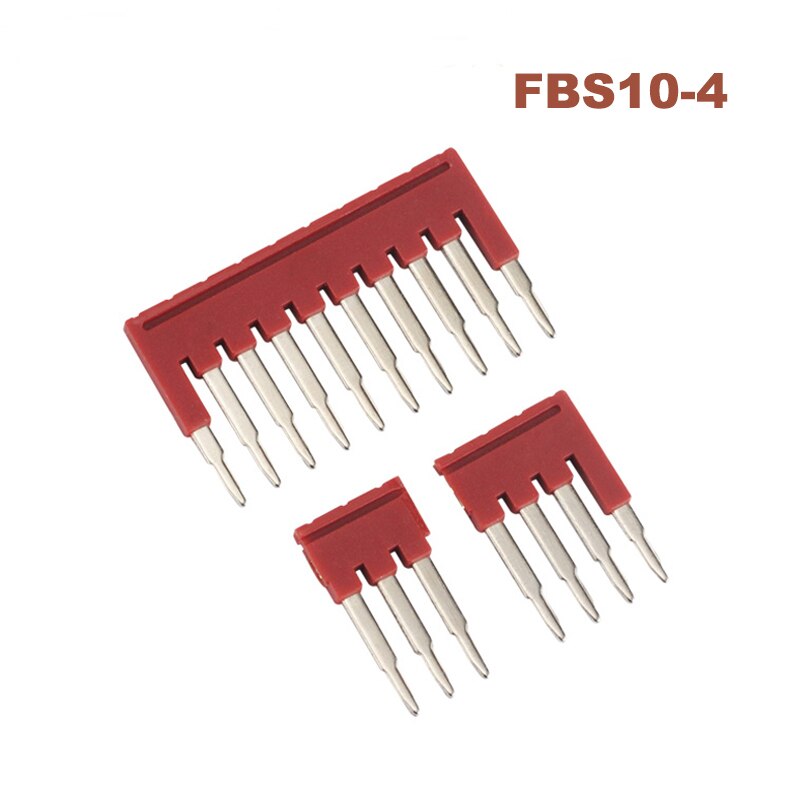 1Pcs FBS10-4 Plug-in Bridge Center Short Connection Strip Din Rail Spring Terminal Block ST-1.5 Morsettiera Brass Connector
