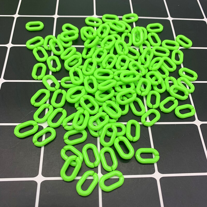 50 sztuk/partia 15x10mm akrylowe ogniwo łańcucha breloki do tworzenia bransoletek naszyjnik kolorowe łańcuchy plastikowe ogniwa łańcucha tworzenia biżuterii