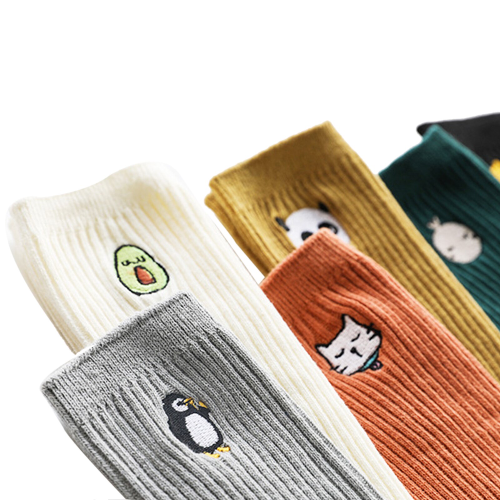 Leuke cartoon borduursokken voor kinderen, lente eenvoudige cartoon comfortabele kniekousen, warm voor kinderen