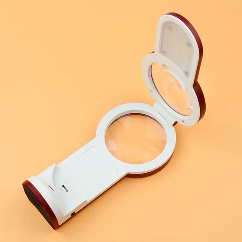 Vergrootglas 3X 4.5X 6X Vergrootglazen Kaart Loep helpt Hand Solderen Soldeer Klem Vergrootglas met LED Verlichting Gereedschap