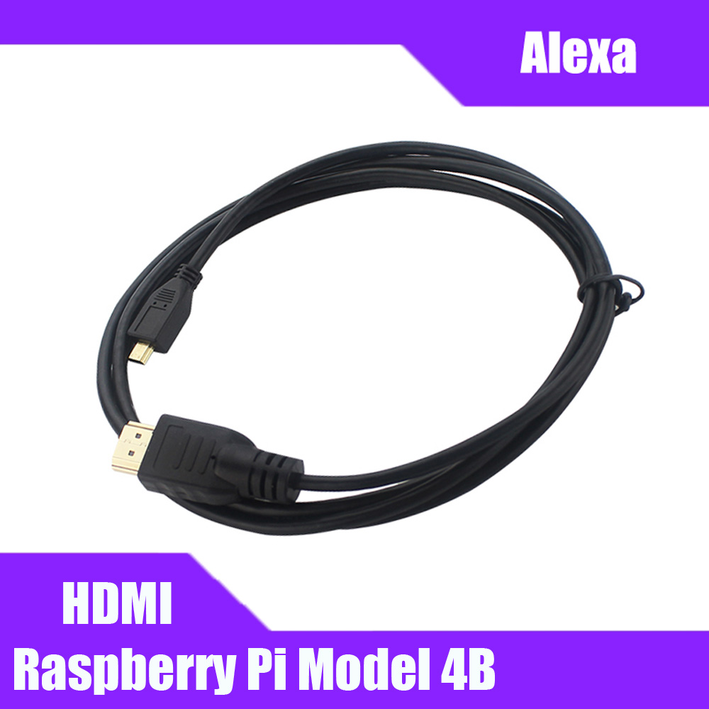 Raspberry Pi 4B Micro HDMI to HDMI Video Cable Support 4K HDMI Adapter Cord for Tablet HDTV Android Phone Raspberry Pi 4B 1.5M