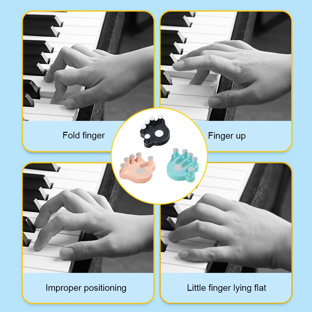 1 Pair Of Piano Finger Trainer Fingers Strength Training Tools Finger Correctors Soft Finger Pads Piano Keyboard