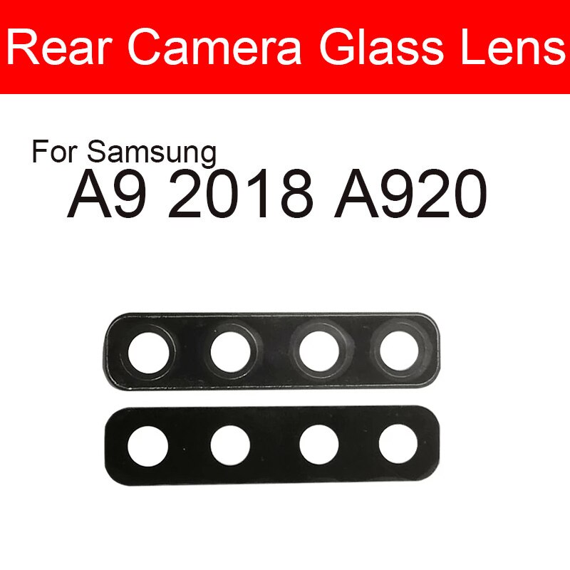 Voltar câmera traseira lente com adesivo para samsung galaxy a9 2018 SM-A920F a920 câmera de vidro capa quadro substituição peças reparo: lens