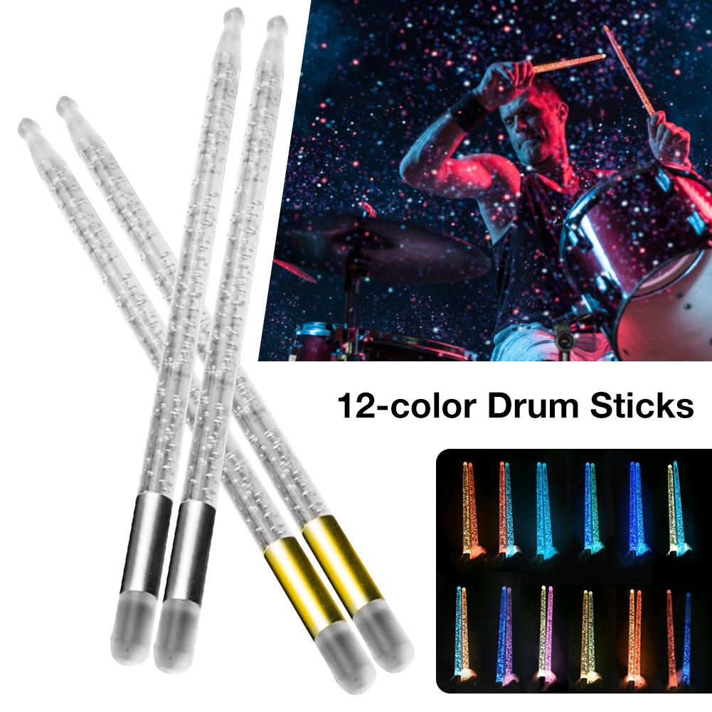 5A Drum Stok Glow In The Dark Stage Prestaties Lichtgevende Drumsticks Led Light Up Drumsticks Voor Stage Performance