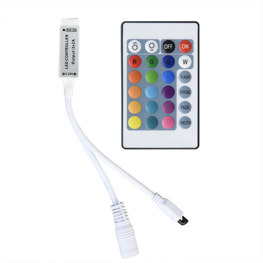 Led Controller 24 Keys Ir Led Rgb Controller Mini Strip Verlichting Afstandsbediening Dimmer DC12V 6A Voor Rgb 2835 5050 led Lamp