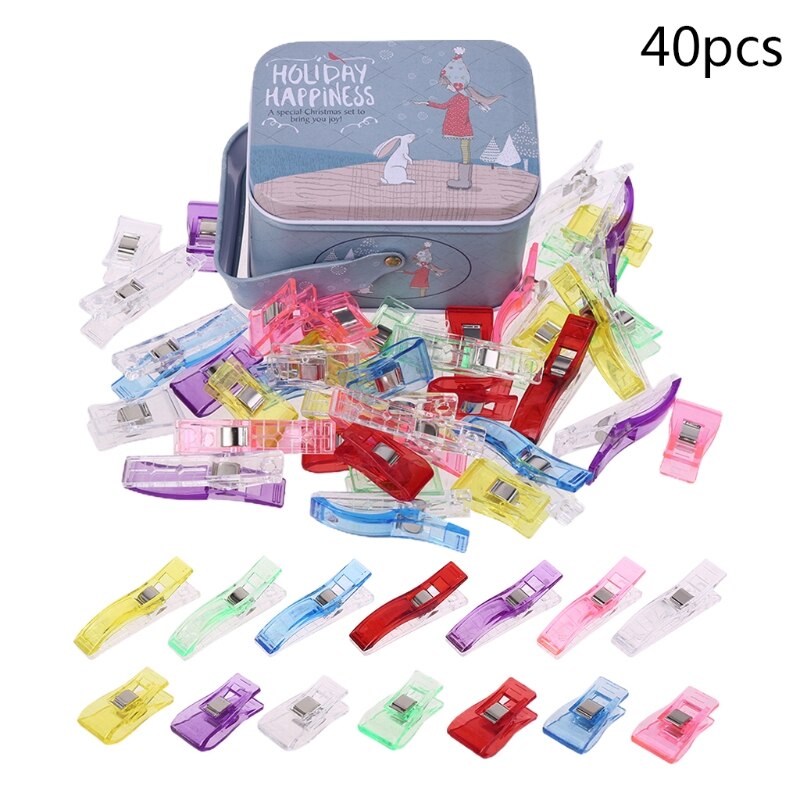 Juego de Clips multiusos para Patchwork, costura, Quilting, ceñido, manualidades, 100 unidades: 5 40pcs