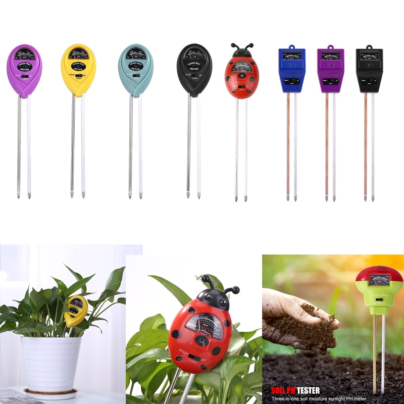 3 in 1 Digital Tester Soil Moisture Sunlight PH Meter Tester for Plants Flowers Acidity Moisture Measurement Garden Plants Tools