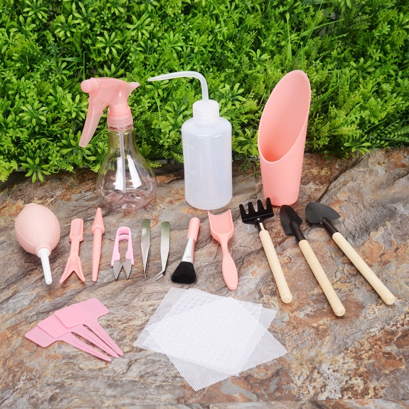 Succulent Transplanting Mini Garden Planting Bucket Shovel Hand Tools Set Bonsai Set Kit Garden Watering Tool Kit