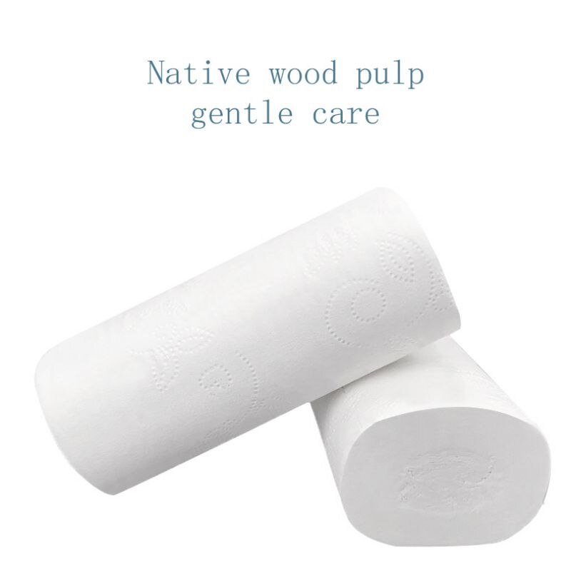 6 Rolls Coreless Toilet Paper Bulk Rolls Bath Tissue Bathroom White Soft 4 Ply Toilet Supplies