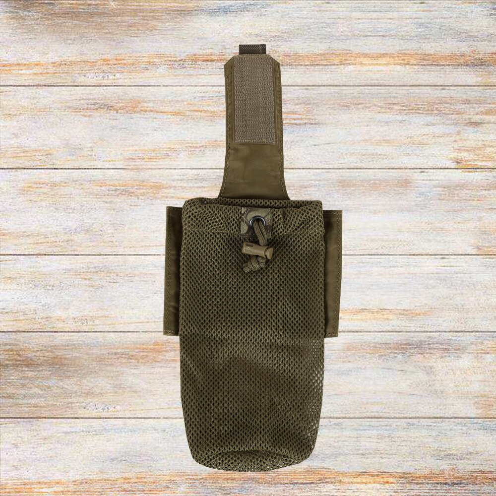 1PC Attachment Molle System Vest Accessory Kit Storage Molle Bag Foldable Bottle Pouch for Outdoor Camping Hiking (Black)
