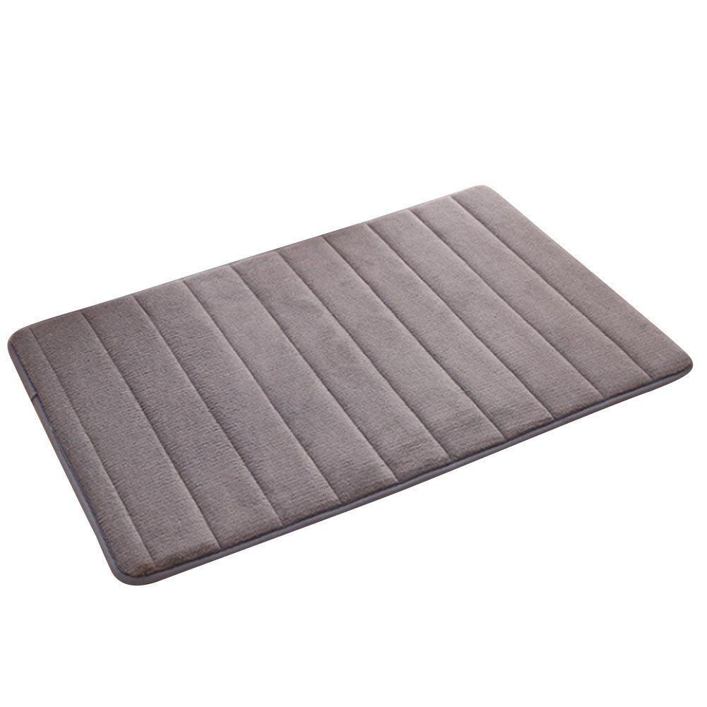 Tapis de bain en mousse à mémoire | Tapis de sol épais, doux et fort, absorbant et antidérapant, pour salle de bains, JAN88: Black