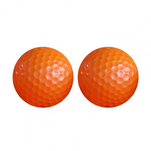 Soft Golf Balls Solid Color Golf Light Balls Eco-friendly Skin-friendly Useful Portable Solid Golf ball: Orange
