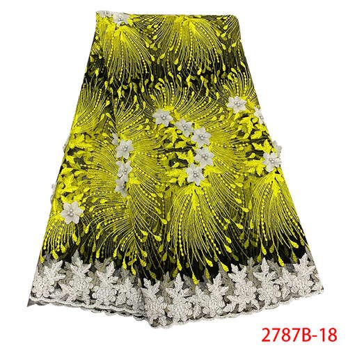 Tissu africain en dentelle, Tulle de , broderie française,: Picture 18
