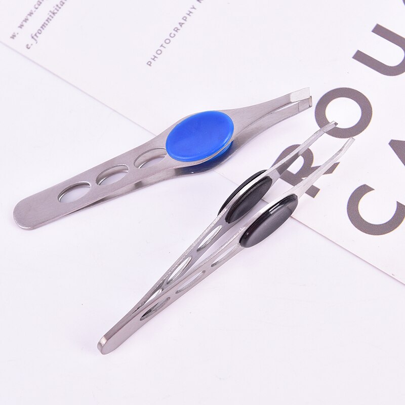 Brainbow 1pc Eyebrow Tweezer Stainless Steel Eyelash Extension Tweezers Eye Hair Removal Lady Face Makeup Tools Beauty Essential
